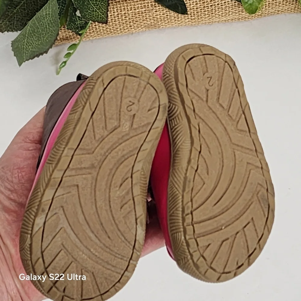 Brown and Pink Kids Shoes